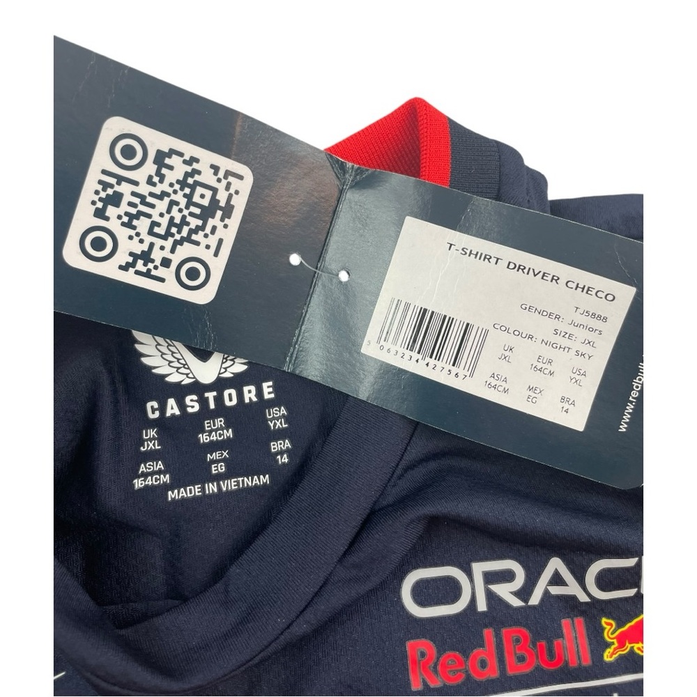 CASTORE Checo Pérez Red Bull Racing Driver T-Shirt Junior Sz JXL NWT IMPERFECT - Picture 3 of 7